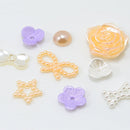 20 Pieces Assorted Flatback Pearl Scapbooking Embellishment for DIY Phone Case Hair Accessories
