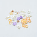 20 Pieces Assorted Flatback Pearl Scapbooking Embellishment for DIY Phone Case Hair Accessories