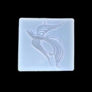 Silicone Phoenix Mold With Hole Resin Jewelry Pendant Charm DIY Making Mould Tool