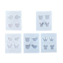 5 Pieces Mini Crown Wings Design Silicone Mould Jewelry Making Mold for DIY Pendants Charms Crafts