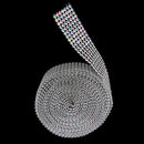 9 Meters 7-rows Multicolor Flower Rhinestone Beaded Ribbon Trim Sewing Applique for DIY Crafts