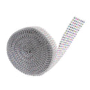 9 Meters 7-rows Multicolor Flower Rhinestone Beaded Ribbon Trim Sewing Applique for DIY Crafts