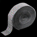 9 Meters 7-rows Multicolor Flower Rhinestone Beaded Ribbon Trim Sewing Applique for DIY Crafts