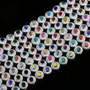 9 Meters 7-rows Multicolor Flower Rhinestone Beaded Ribbon Trim Sewing Applique for DIY Crafts