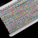 10 Yards Square Colorful Rhinestone Beaded Chain Ribbon Trim Applique Embellishment for Craft