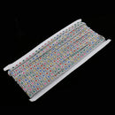 10 Yards Square Colorful Rhinestone Beaded Chain Ribbon Trim Applique Embellishment for Craft