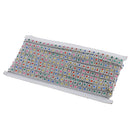 10 Yards Square Colorful Rhinestone Beaded Chain Ribbon Trim Applique Embellishment for Craft