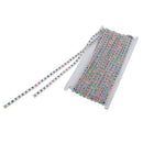 10 Yards Square Colorful Rhinestone Beaded Chain Ribbon Trim Applique Embellishment for Craft