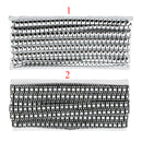 1 Yard Cambered Square Beads Beaded Chain Ribbon Trim for Handmade DIY Crafts Decoration Silver