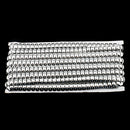 1 Yard Cambered Square Beads Beaded Chain Ribbon Trim for Handmade DIY Crafts Decoration Silver