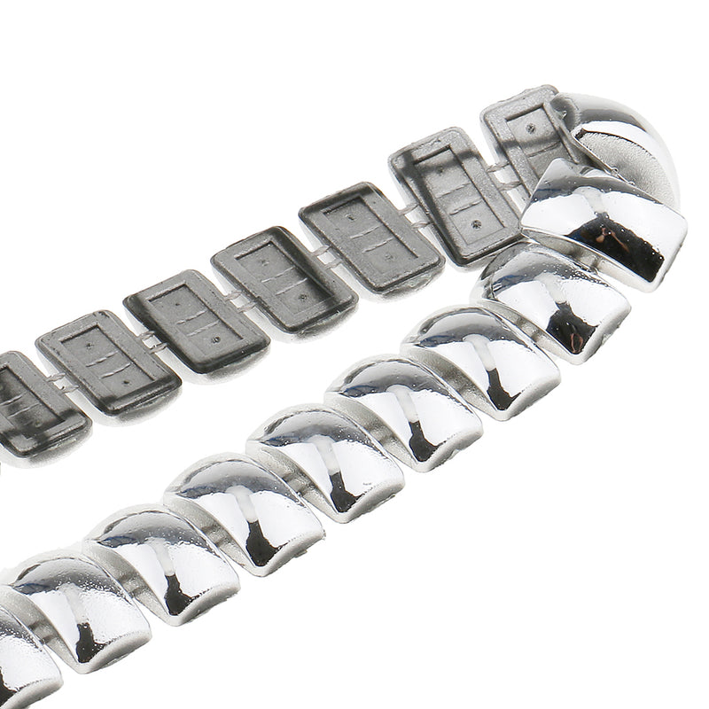 1 Yard Cambered Square Beads Beaded Chain Ribbon Trim for Handmade DIY Crafts Decoration Silver