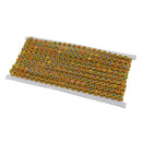 9.1 Meters Flower Shape Crystal Beaded Chain Ribbon Trim Wedding Embellishment for Sewing Craft Gold