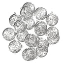 20 Pieces Mini Pendant Charms Glossy Antique Silver Alloy Round Tree Of Life Jewelry Making Crafts Accessories Suspension Bracelet
