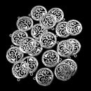 20 Pieces Mini Pendant Charms Glossy Antique Silver Alloy Round Tree Of Life Jewelry Making Crafts Accessories Suspension Bracelet