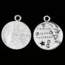 20 Pieces Metal Moon Design Hanging Pendant Charms for Jewelry Making Crafts Phone Hanging Decoration