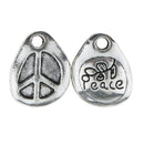50 Pieces Vintage Tibetan Silver Peace Sign Jewelry Charms DIY Unique Necklace Bracelet Cellphone Pendant