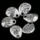 50 Pieces Vintage Tibetan Silver Peace Sign Jewelry Charms DIY Unique Necklace Bracelet Cellphone Pendant