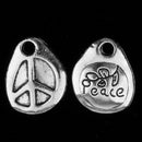 50 Pieces Vintage Tibetan Silver Peace Sign Jewelry Charms DIY Unique Necklace Bracelet Cellphone Pendant