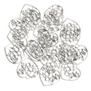 20 Piece Alloy Love Heart Shape Jewelry Pendant Charms Fingdings for Jewelry Making Hanging Decor Silver