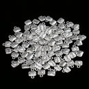 100 Piece Alloy Love & Heart Jewelry Pendant Charms Fingdings for Jewelry Making Hanging Decor Silver