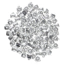 100 Piece Alloy Love & Heart Jewelry Pendant Charms Fingdings for Jewelry Making Hanging Decor Silver