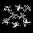 100 Piece Alloy Plane Shape Jewelry Pendant Charms Fingdings for Jewelry Making Hanging Decor Silver