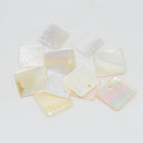 12 Pieces Natural Square Shell Charms Pendant Necklace Jewelry Making DIY Handmade