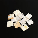 12 Pieces Natural Square Shell Charms Pendant Necklace Jewelry Making DIY Handmade