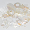 12 Pieces Flat Shell Charm Loose Beads Drop and Oval Mix for Jewelry Earring Pendant Artcraft DIY