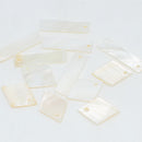 12 Pieces 2 Shapes Flat Shell Charm beads for Pendant Earring Bracelet Necklace Artcraft Making