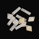 12 Pieces 2 Shapes Flat Shell Charm beads for Pendant Earring Bracelet Necklace Artcraft Making