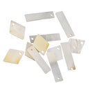 12 Pieces 2 Shapes Flat Shell Charm beads for Pendant Earring Bracelet Necklace Artcraft Making