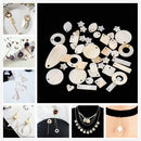 Pack of 12 Mix Oval and Rectangle Shell Charm Beads Jewelry Findings fit Pearl Crystal Jade Gemstone