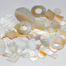 Pack of 12 Mix Oval and Rectangle Shell Charm Beads Jewelry Findings fit Pearl Crystal Jade Gemstone