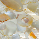 Pack of 12 Mix Oval and Rectangle Shell Charm Beads Jewelry Findings fit Pearl Crystal Jade Gemstone