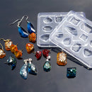 Clear Silicone Earring Pendant Mold Tray For Resin Jewelry Making Tools