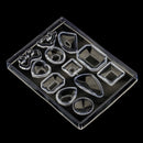 Clear Silicone Earring Pendant Mold Tray For Resin Jewelry Making Tools