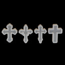 4 Pieces Cross Shape Silicone Pendant DIY Molds for Resin Jewelry Making
