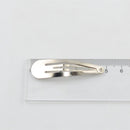 50 Pieces 5cm Sliver Metal Hairpins Hair Clips Snap Barrette Water Drop Design