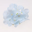 10 Pieces Silk Hydrangea Flower Heads with Stem for Bridal Bouquet Wedding Decorations