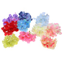 10 Pieces Silk Hydrangea Flower Heads with Stem for Bridal Bouquet Wedding Decorations