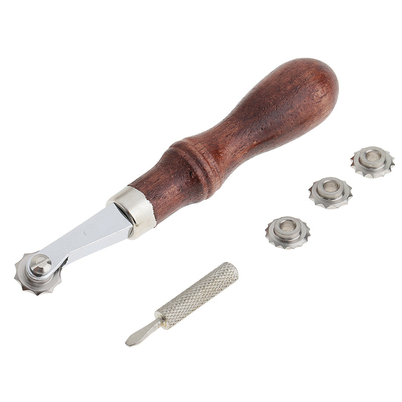 1 Set Leathercrafts Leather Over Stitch Wheel Roulette Spacer Sewing Tools 3/3.5/4/5mm