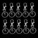 10 Pieces Silver Lobster Claw Clasp Keychain Key Ring Jewelry Findings