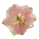 Pink Delphinium Epoxy Resin Real Dried Flower Pendant Charms for Jewelry Making DIY Necklace Earring with Hole