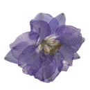 Purple Delphinium Epoxy Resin Dried Flower Pendants Charms for Jewelry Making DIY Hanging Decoration w/Hole
