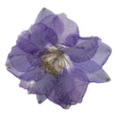 Purple Delphinium Epoxy Resin Dried Flower Pendants Charms for Jewelry Making DIY Hanging Decoration w/Hole