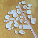 33 Pieces Dollhouse Miniatures Tableware Plastic Food Containers DIY