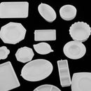 33 Pieces Dollhouse Miniatures Tableware Plastic Food Containers DIY
