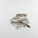 10 Pieces Prong Silver Flat Metal Alligator Hair Clips Barrette for Bows Hairpins DIY Hair Accessories