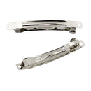 10 Pieces Prong Silver Flat Metal Alligator Hair Clips Barrette for Bows Hairpins DIY Hair Accessories